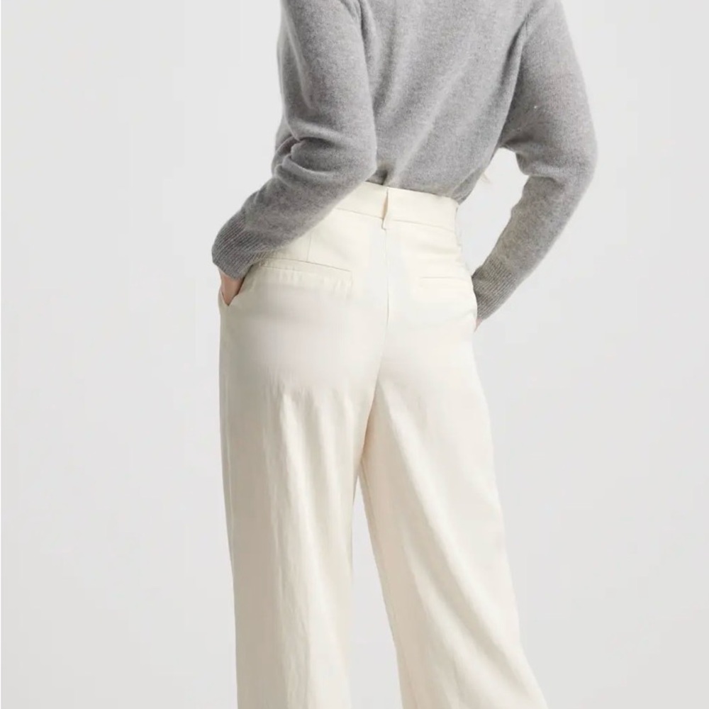 Quince Women's Heather Gray Crew Neck Sweater - Picture 5 of 8
